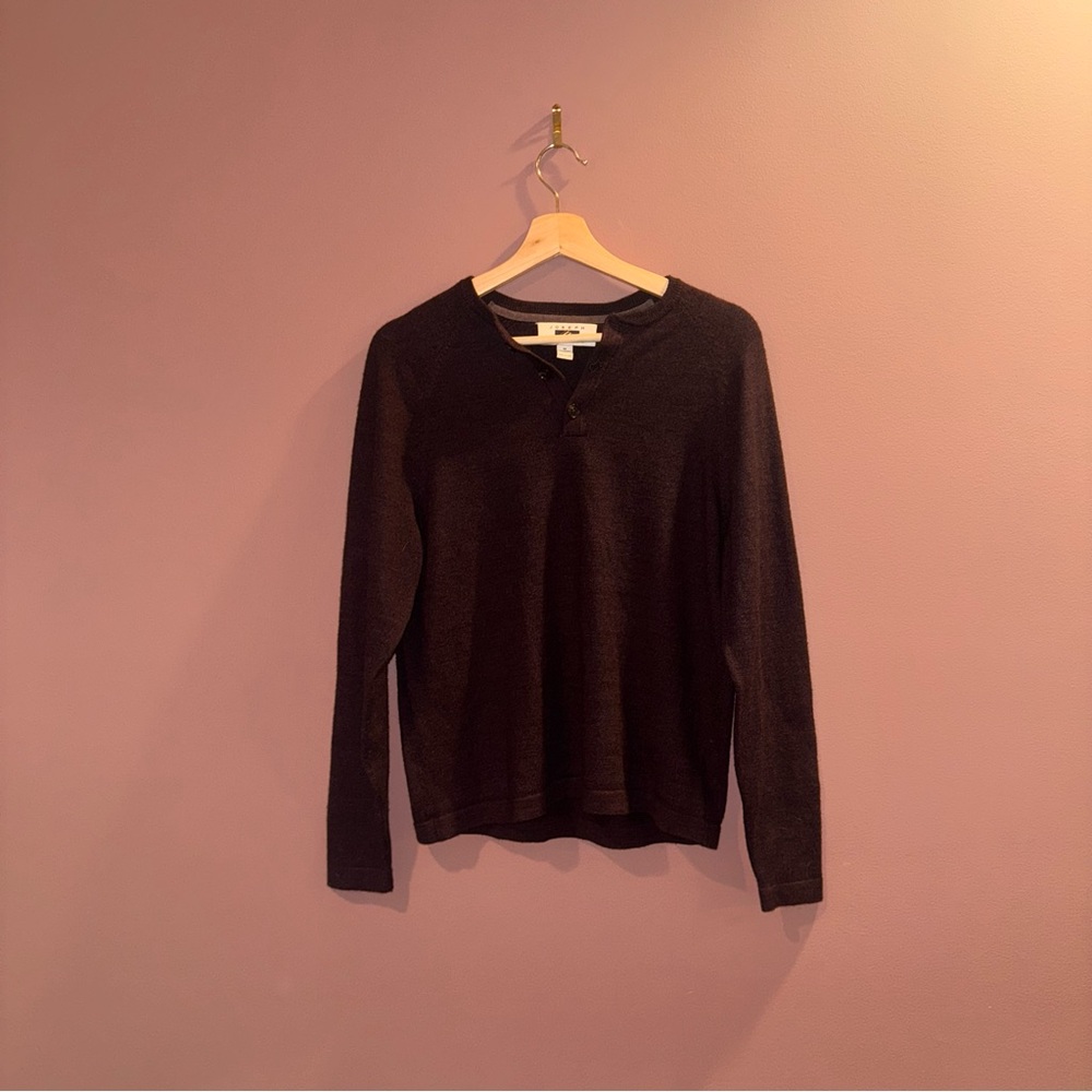 Brown long sleeve knit | minimalist basic sweater lightweight classic wardrobe